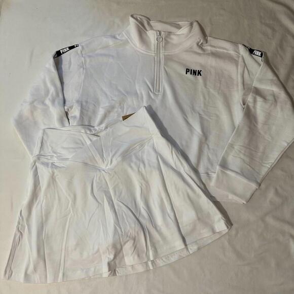 PINK VS Cropped Sweatshirt and Crossover Skort - Picture 1 of 4